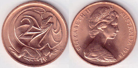 1978 Australia 2 Cents (Unc) A002519